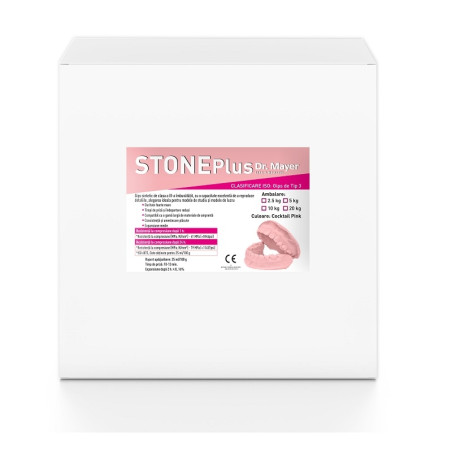 Gips HiroStone PLUS synthetic hard-pink 2.5kg клас III Dr.Mayer