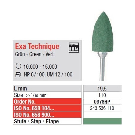 Polipanti Acrilate Exa Technique HP Verde - 6 buc. 