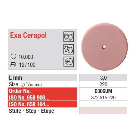 Polipanti Ceramica Exa Cerapol Roz nemontate - 12 buc.