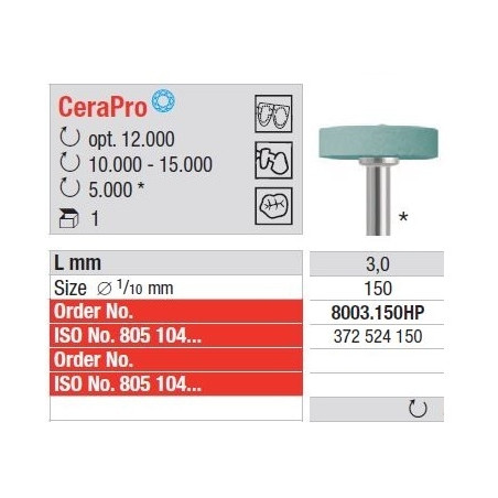 Полирни гуми за керамика CeraPro - Диск