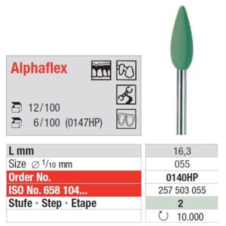 Polipanti Alphaflex montati - Pasul 2 : Verde - 100 buc.