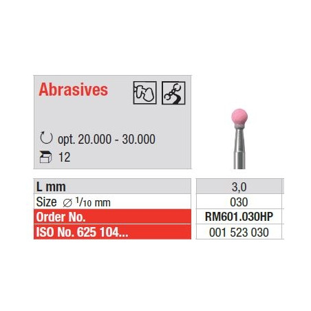 Freze Ceramic abrasives High-grade corundum pink RM60 1 030HP-12