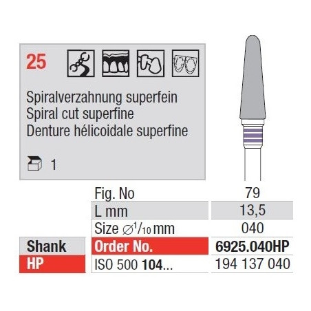 Freze TC Cutter Spiral Cut Super Fine 25