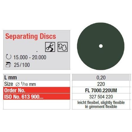 Freze Separating disc  FL70 00 220UM-100