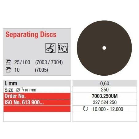 Freze Separating disc  7003  250UM-100