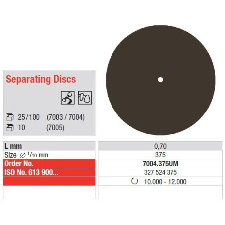 Discuri Separatoare Maro - 100 buc.