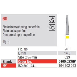 Freze TC Cutter Plain Cut Superfine 60
