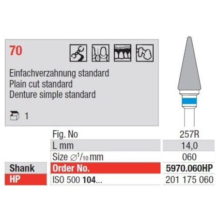 Freze TC Cutter Plain Cut Standard 70  