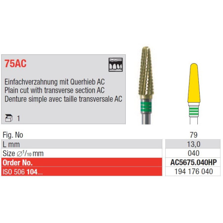 Freze TC Cutter Plan Cut cu sectiune transversala 75AC 