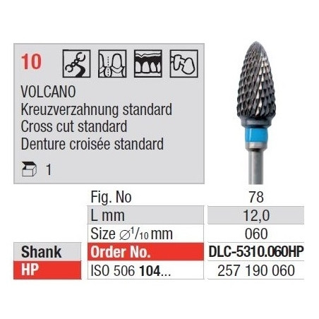 Фреза TC Cutter VOLCANO Cross Cut Standard 10