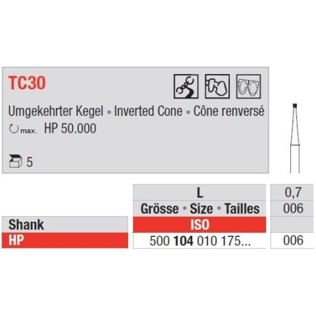 Freze TC30 - cap con inversat