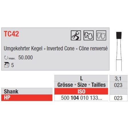 Freze TC42- cap con inversat