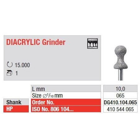 Freze Diacrylic Grinder HP  DG41 0 104 065