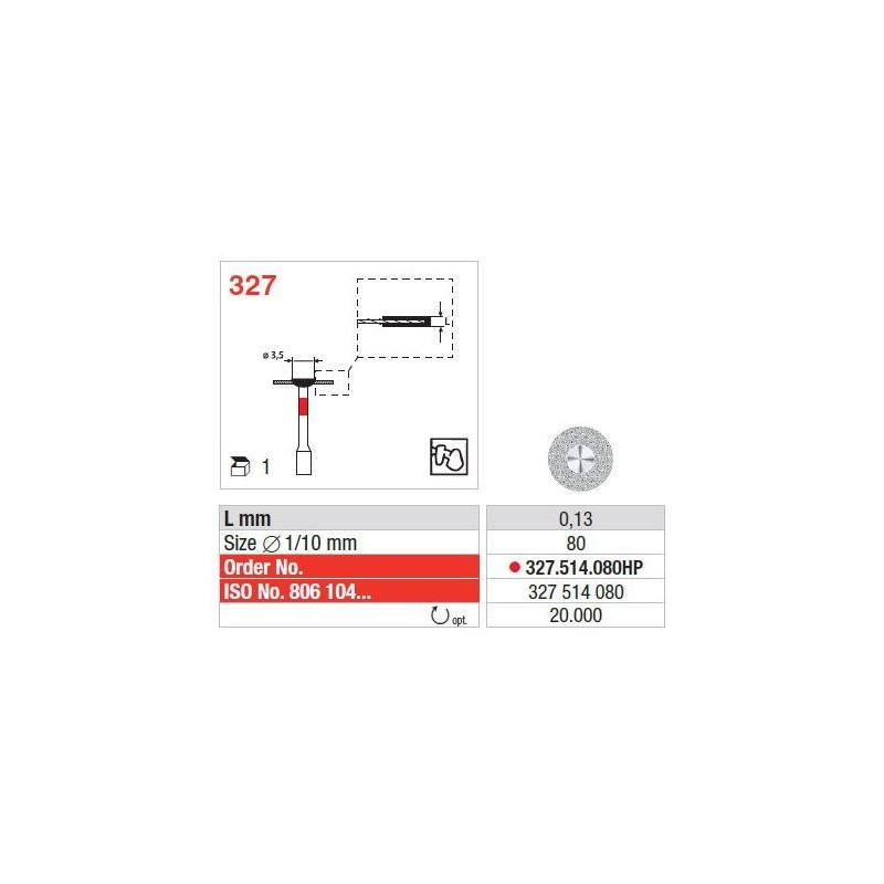 Freze Diamond disc  327 514 080HP