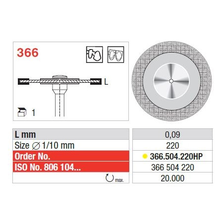 Freze Diamond disc - Ultraflex  366 504 220HP