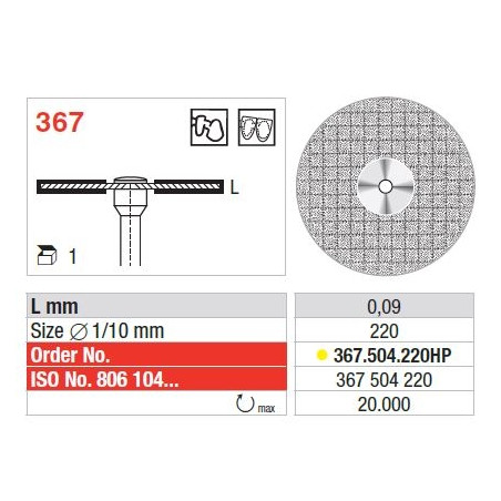 Freze Diamond disc - Ultraflex  367 504 220HP