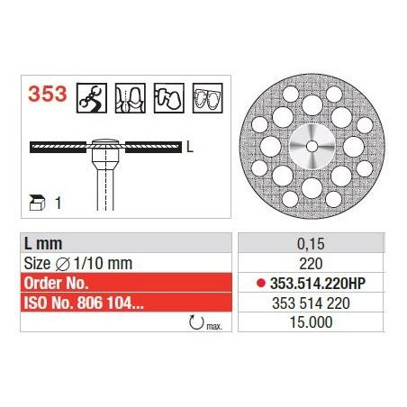 Freze Diamond disc - Superflex  353 504 220HP