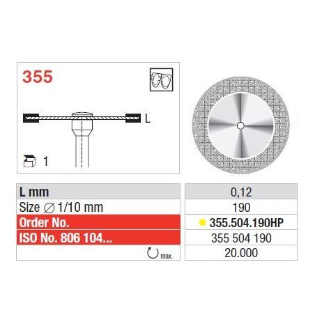 Freze Diamond disc - Superflex  355 504 190HP