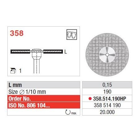 Freze Diamond disc - Superflex  358 514 190HP