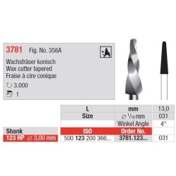 Freze Wax cutter tapered 3781 123HP