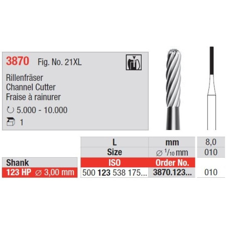 Freze Channel Cutter 3870.123HP