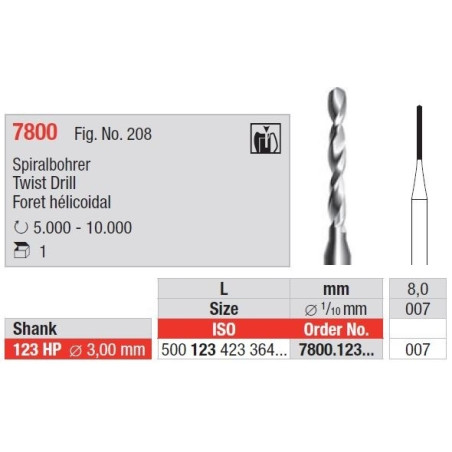 Freze Twist Drill 7800 123HP