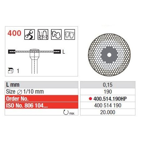 Freze Diamond open-meshed disc  400 514 220HP