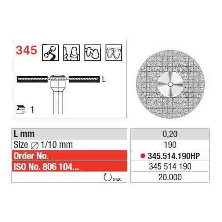 Freze Diamond disc - Flex  345 514 190HP