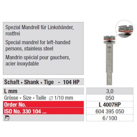 Mandrine speciale pentru stangaci 305RF / 050 L400 7HP - 100