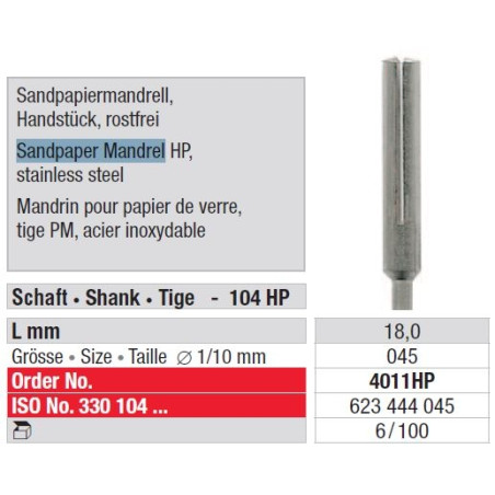 Mandrine smirghel 4011HP - 6 bucati