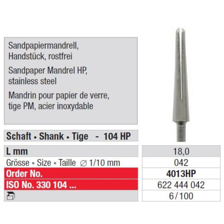 Държател за шкурка 4013 HP - 100 броя