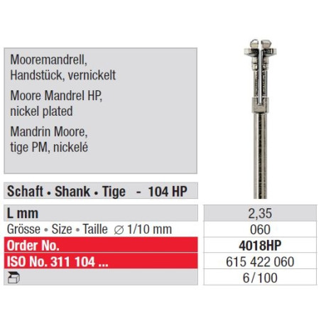 Mandrine Moore 4018 HP - 6 bucati