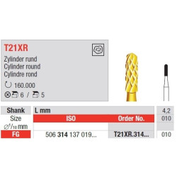 Freze TC Burs FG T21XR cu cap cilindru rotund