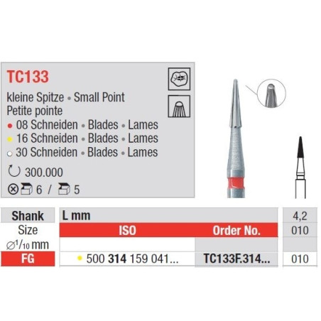 Freze TC133F FG cu 16 lame pentru finisare