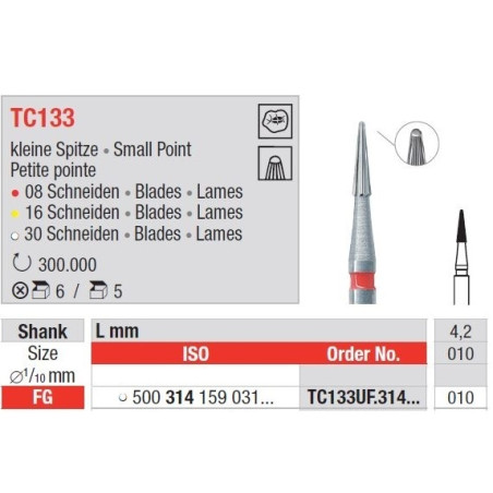 Freze TC133UF FG cu 30 lame pentru finisare