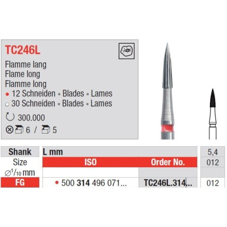 Freze TC246L cu 12 lame pentru finisare