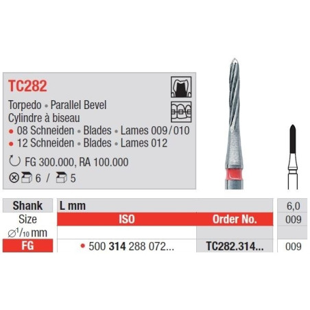 Freze TC282 FG cu 8 lame pentru finisare