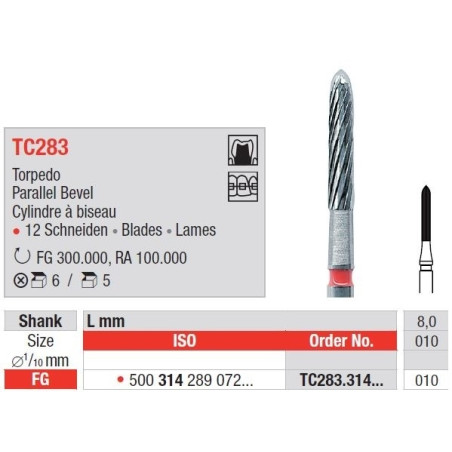 Freze TC283 FG cu 12 lame pentru finisare