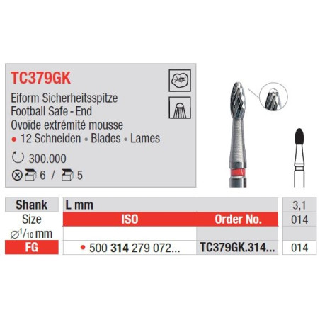 Freze TC379GK cu 12 lame de finisare