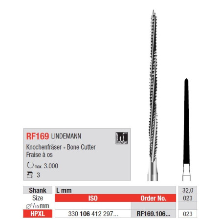 Freze Chirurgicale din otel HPXL RF169