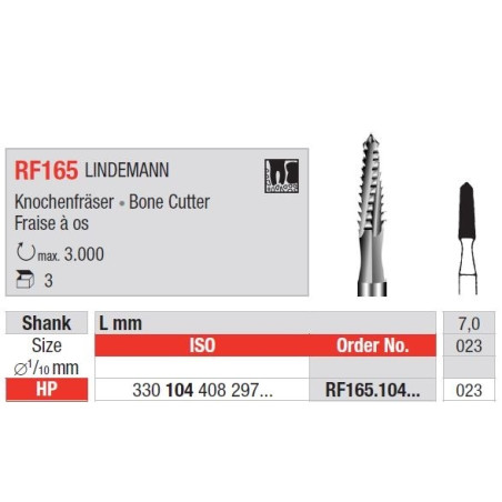 Freze Chirurgicale din otel HP RF165