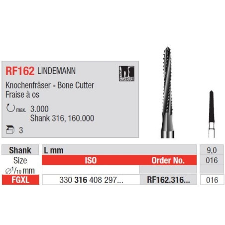 Freze Chirurgicale din otel FGXL RF162