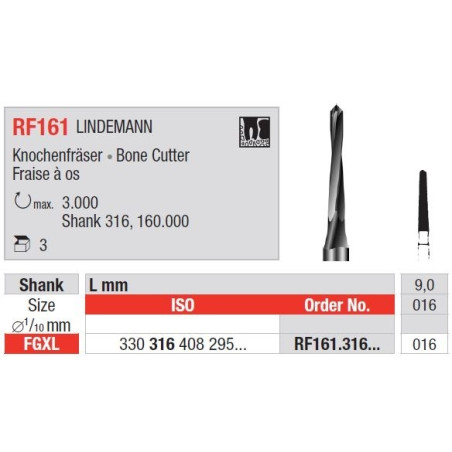 Freze Chirurgicale din otel FGXL RF161