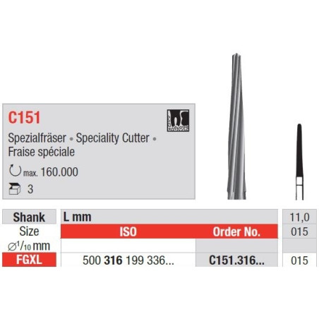 Freze Chirurgicale FGXL C151