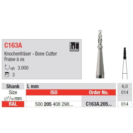 Freze Chirurgicale RAL C163 A
