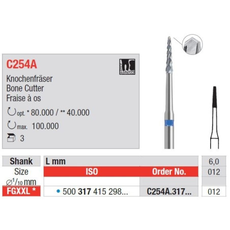 Freze Surgical cutters FGXXL C254 A