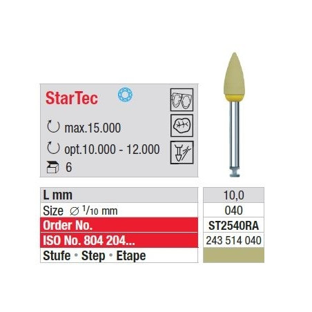 Freze StarTec RA - yellow - point  ST25 40RA-6