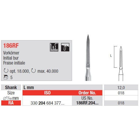Фреза хирургична Initial burs RA 186RF