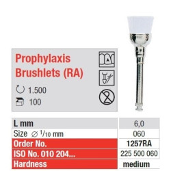 Полирни гуми Prophylaxis Brushlets RA Medium - 100 броя