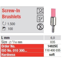 Polipanti Profilaxie cu peri moi Screw-In Brushlets - 100 bucati